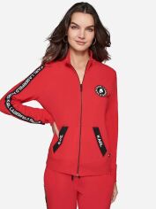 Акція на Толстовка на блискавці без капюшона жіноча Karl Lagerfeld 852964435 L Червона від Rozetka