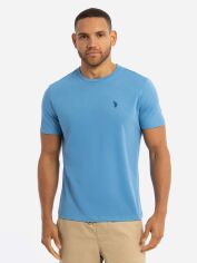 Акція на Футболка бавовняна довга чоловіча U.S. Polo Assn 113904-0400A(OCEANSIDE BLUE) M Блакитна від Rozetka