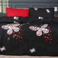 Акція на Комплект постільної білизни Mirson Сімейний 2 x 160 x 220 см 17-0753 Butterfly Bliss Ranforce Elite від Rozetka