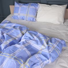 Акція на Підковдра MirSon Бязь 17-0766 Checkered blue 160х220 см від Rozetka