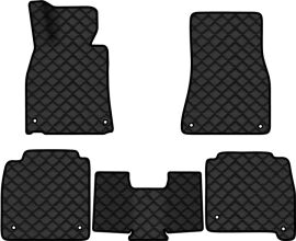 Акція на Килимки з екошкіри EVAtech ECO в салон авто для LS 460 L  (Long) RWD 4 seats Lexus 2007-2017 4 покоління Sedan EU Екошкіра чорна з чорною ниткою чорний кант від Rozetka