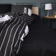 Акція на Простирадло MirSon King Size 220x240 см 17-0750 Black BigBen Бязь від Rozetka