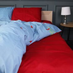 Акція на Простирадло MirSon полуторне 150x220 см 17-0751 Flame red Бязь від Rozetka