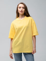 Акція на Футболка бавовняна оверсайз довга жіноча Ray Oversize U0104 Unisex W L-XL Lemon від Rozetka
