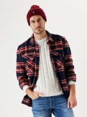 Акція на Сорочка бавовняна тепла чоловіча Garcia Jeans J31101 L Червона від Rozetka