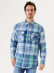 Акція на Сорочка бавовняна чоловіча Garcia Jeans L31083 XL Блакитна від Rozetka