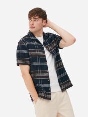 Акція на Сорочка літня чоловіча Primark XAZ522055YHEM 2XL Темно-синій/Білий від Rozetka