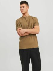 Акція на Футболка бавовняна довга чоловіча Jack & Jones XAZ435816WYIV M Темно-бежева від Rozetka
