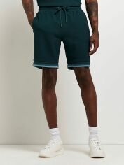 Акція на Шорти бавовняні короткі чоловічі River Island XAZ428981MLAY S Смарагдові від Rozetka