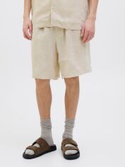 Акція на Шорти короткі чоловічі Jack & Jones XAZ514495CKQP L Бежеві від Rozetka