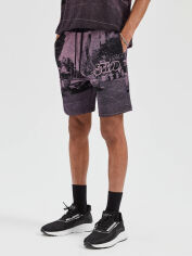 Акція на Шорти чоловічі Pull & Bear XAZ374079NDRZ S Фіолетові з чорним від Rozetka