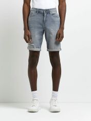 Акція на Шорти джинсові короткі чоловічі River Island XAZ428920DXFW 28 Сірі від Rozetka