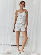 Акція на Піжама (майка + шорти) жіноча бавовняна BARWA garments 0367/368 L Молочна від Rozetka