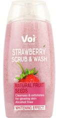 Акція на Гель-скраб для душу Voi Scrub & Wash Strawberry Відбілюючий 400 мл від Rozetka