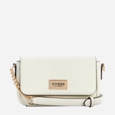 Акція на Сумка крос-боді через плече жіноча маленька Guess 538866768 Біла від Rozetka