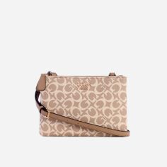 Акція на Сумка крос-боді жіноча маленька Guess 643405554 Бежева від Rozetka