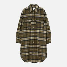 Акція на Куртка-сорочка демісезонна довга жіноча H&M 9210732wer XS Хакі від Rozetka