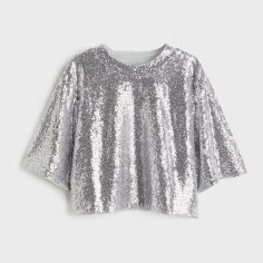 Акція на Топ жіночий H&M XAZ351528AFZY XL Сріблястий від Rozetka