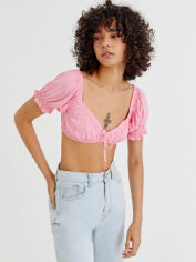 Акція на Топ жіночий Pull & Bear XAZ475861QPYB M Рожевий від Rozetka
