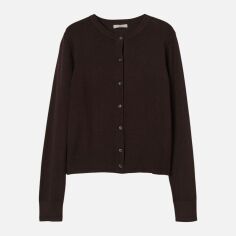 Акція на Кардиган в'язаний жіночий H&M 5795414wer XL Темно-коричневий від Rozetka