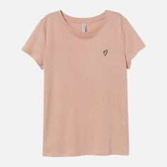 Акція на Футболка жіноча H&M 7174900wer S Пудра від Rozetka