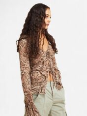 Акція на Блузка жіноча H&M 1104929wer S Коричнева від Rozetka