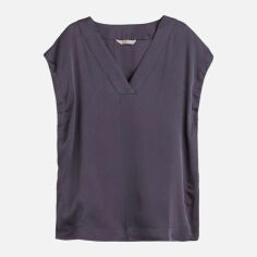 Акція на Блузка жіноча H&M 10667105wer L Темно-сіра від Rozetka