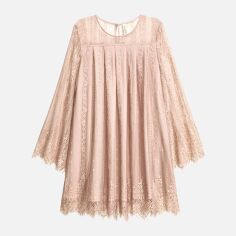 Акція на Плаття коротке літнє жіноче H&M 4242384wer 40 Бежеве від Rozetka