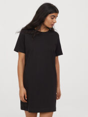 Акція на Плаття-футболка коротке літнє жіноче H&M 8414343wer XS Чорне від Rozetka