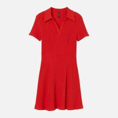 Акція на Плаття коротке літнє жіноче H&M 9812993wer XS Червоне від Rozetka