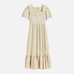 Акція на Плаття міді літнє жіноче H&M 10644205wer 36 Світло-бежеве від Rozetka