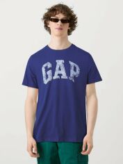 Акція на Футболка бавовняна довга чоловіча Gap 711635097 L Синя від Rozetka
