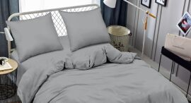 Акція на Комплект постільної білизни Zastelli Полуторний 145х210 см 15-4307 Tradewinds Жатка Сірий від Rozetka