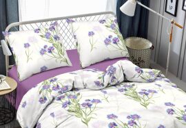Акція на Комплект постільної білизни Zastelli Євро 200х220 см J3754-10/Amethyst Orchid Жатка Різнобарвний від Rozetka
