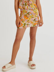 Акція на Спідниця міні літня жіноча Pull & Bear XAZ476082JDVY S Молочна з різнокольоровим від Rozetka