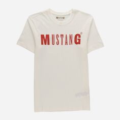 Акція на Футболка бавовняна довга чоловіча Mustang GD-00110881 M Біла від Rozetka
