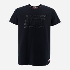 Акція на Футболка бавовняна довга чоловіча UFC UFCYE35045 2XL Чорна від Rozetka