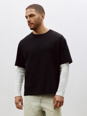 Акція на Футболка бавовняна довга чоловіча ONLY & SONS 22129919c26 XL Чорна від Rozetka