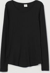 Акція на Лонгслів довгий жіночий H&M 0837680 M Чорний від Rozetka