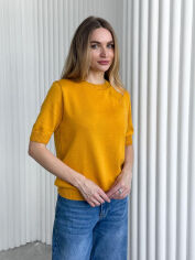 Акція на Джемпер жіночий ARTKNIT База XL Гірчичний від Rozetka