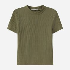 Акція на Футболка Pull & Bear XAZ372919DVON M Темно-зелена від Rozetka