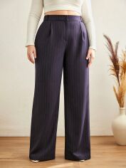Акція на Штани жіночі SHEIN GD-00139967 4XL Темно-сині від Rozetka