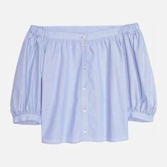 Акція на Блузка жіноча H&M 0607670 40 Блакитна від Rozetka