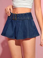 Акція на Спідниця джинсова коротка літня жіноча SHEIN GD-00162040 S Синя від Rozetka