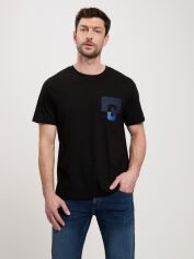 Акція на Футболка бавовняна довга чоловіча Cross Jeans 16015-020 M Чорна від Rozetka
