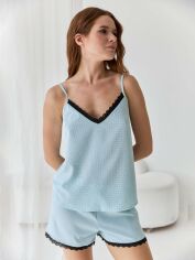 Акція на Піжама (майка + шорти) жіноча BARWA garments 0373/374 XL Бірюзова від Rozetka