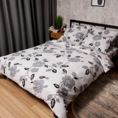 Акція на Комплект постільної білизни Moon&Star Полуторний Євро 160х220 см Misty Petals Бязь Gold Люкс (MS-820009436) від Rozetka