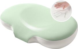 Акція на Подушка ортопедична IDEIA Cloud Therapy 65х40х10 см анатомічна з ефектом пам?яті для сну на боці спині та животі з наволочкою на блискавці м’ята від Rozetka