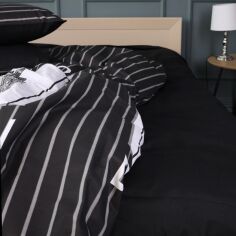Акція на Простирадло MirSon King Size 220x240 см 17-0750 Black BigBen Ranforce Elite від Rozetka