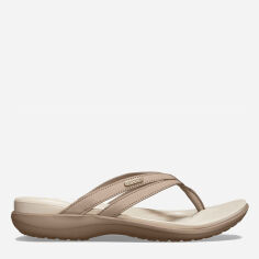 Акція на Підліткові в'єтнамки для дівчинки Crocs Capri Basic Strappy Flip 205797-27O-W5 34-35 Бронза від Rozetka